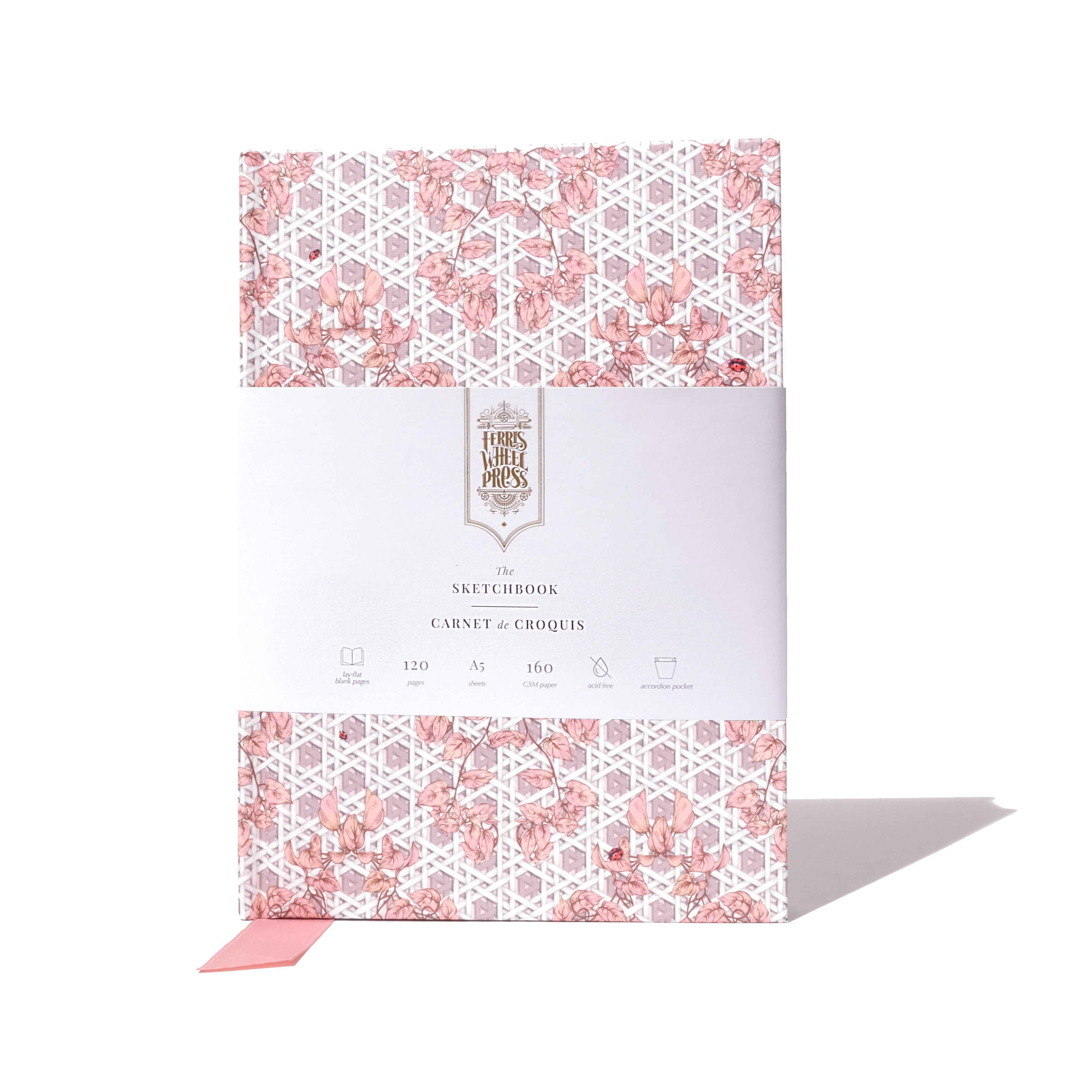 The Sketchbook A5: Enveloped in Rattan - Pink